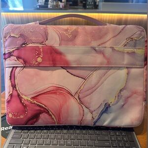 Pink Marble Laptop Sleeve